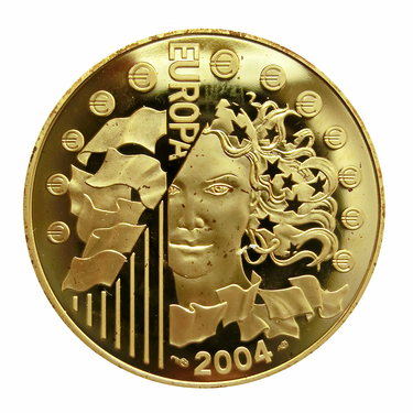 Goldmnze 10 Euro Frankreich Europa 2004