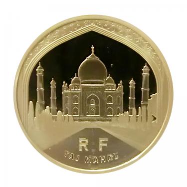 Goldmnze 50 Euro Frankreich 2010 Taj Mahal Indien