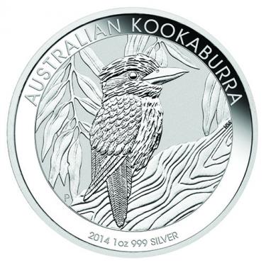 Silbermnze Kookaburra 2014 - 1 Unze 999 Feinsilber