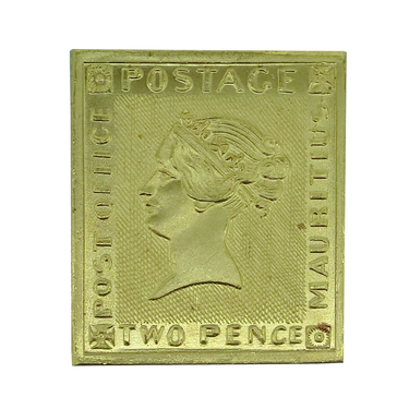 Jubilumsprgung der Briefmarke 100 Jahre Mauritius 1864-1964 - 11,84 Gramm 900/- Gold