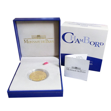 Goldmnze 20 Euro Frankreich 2003 Monuments de France - Chambord - Feingold 15,64 Gramm