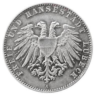 2 Mark Silbermnze Hansestadt Lbeck 1901 - J.80