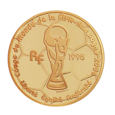Goldmnze 10 Euro Frankreich FIFA World Cup 2005 PP