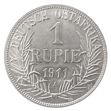 Silbermnze 1 Rupie Deutsch Ostafrika 1904-1914, J.722