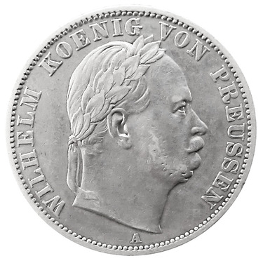 Silbermnze Vereinsthaler Wilhelm Preussen 1866