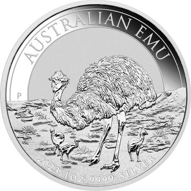 Silbermnze Emu 2023 - Perth Mint  19 %  - 1 Unze Feinsilber