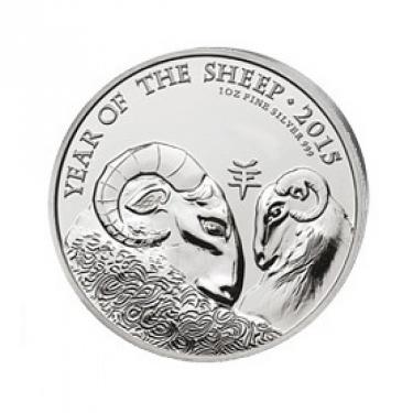 Silbermünze Lunar UK Serie Schaf 2015 - 1 Unze