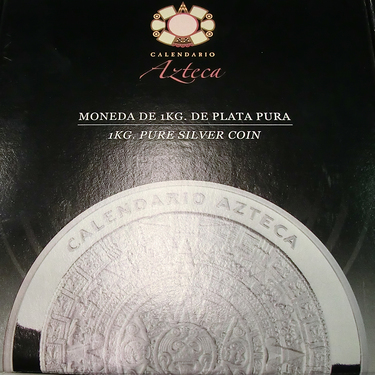 Silbermünze Azteken Kalender PP 1 kg 999 Silber im Holzetui 2012