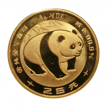 China Panda Goldmünze 1983 - 1/4 Unze in Original-Folie