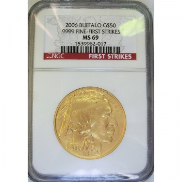 American Buffalo Goldmünze 1 Unze 999,9 Feingold First Strikes NGC zertifiziert 2006
