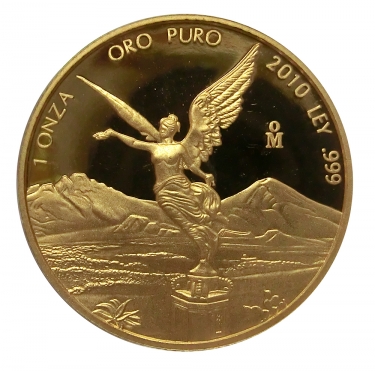 Goldmünze Mexiko Libertad Siegesgöttin 2010 - 1 Unze polierte Platte