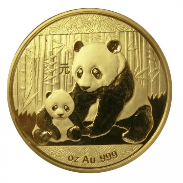 China Panda Goldmünze 2012 - 1/10 Unze in Original-Folie