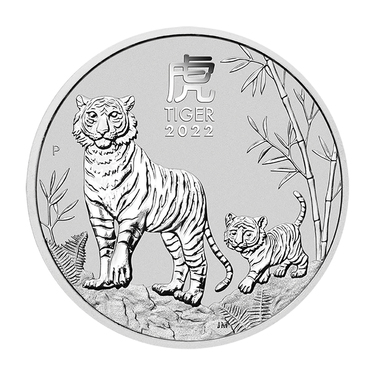 Lunar III Silbermünze Tiger 2022- 1 Unze