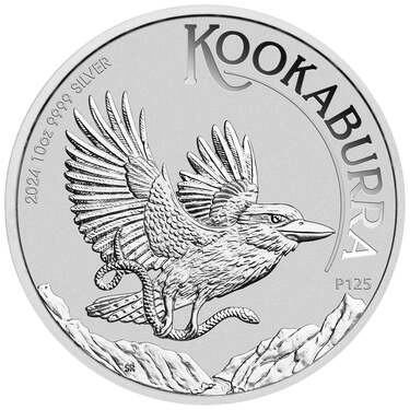 Silbermnze Kookaburra 2024 - 10 Unzen - 19 % - Feinsilber