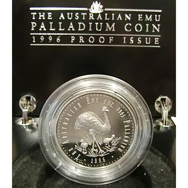 Palladiummünze  EMU - Proof Coin mit COA - 1996 - Australien - 1 Unze