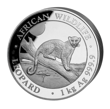 Silbermünze Somalia Leopard 2021 - 1 Kilo - Feinsilber