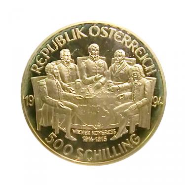 Österreich Goldmünze 500 Schilling Wiener Kongress 1994