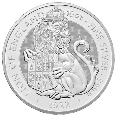 Silbermünze Lion of England 10 oz - Royal Tudor Beasts 2022
