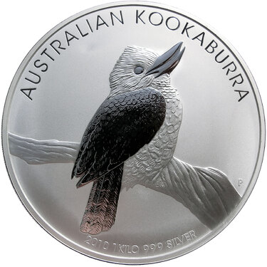 Silbermünze Kookaburra 2010 - 1 Kilo 999 Feinsilber