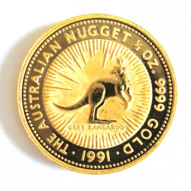 Kangaroo Nugget Goldmünze 1991 - 1/2 Unze