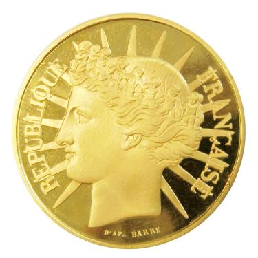 Frankreich 100 Francs Goldmünze Fünfte Republik 1988