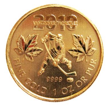 Maple Leaf Goldmünze 2010 - Vancouver - 1 Unze 999,9 Feingold