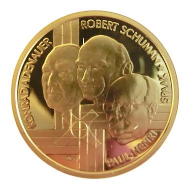 100 Euro Goldmünze Belgien Väter Europas 2002