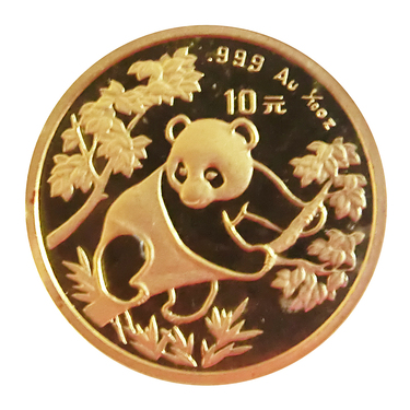 China Panda Goldmnze 1992 - 1/10 Unze