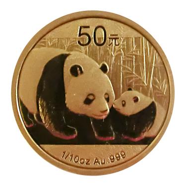 China Panda Goldmünze 2011 - 1/10 Unze in original Folie