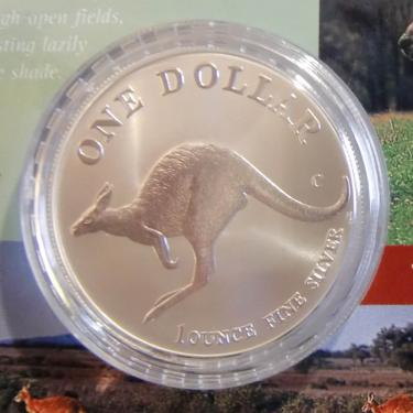Silbermünze Kangaroo 1998 - RAM - 1 Unze geblistert