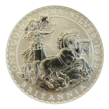 Englische Britannia Silbermünze 1999 - 1 Unze