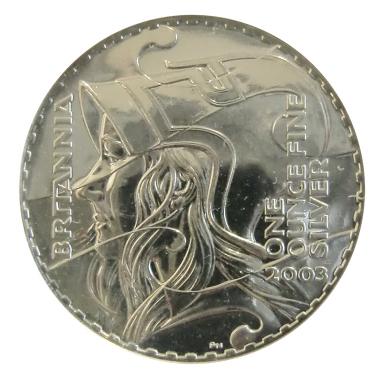 Englische Britannia Silbermünze 2003 - 1 Unze