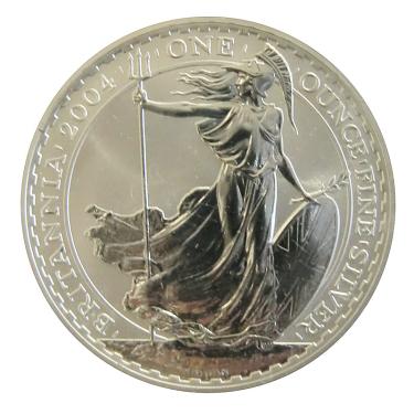 Englische Britannia Silbermünze 2004 - 1 Unze