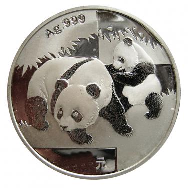 China Panda Silbermünze 2008 - 1 Kilo 999 Feinsilber PP