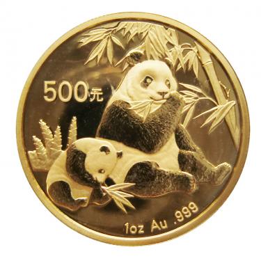 China Panda Goldmünze 2007 - 1 Unze in Original-Folie