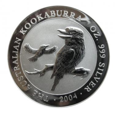 Silbermünze Kookaburra 2004 - 10 Unzen 999 Feinsilber