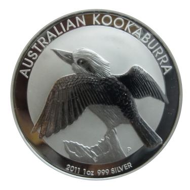 Silbermünze Kookaburra 2011 - 1 Unze 999 Feinsilber