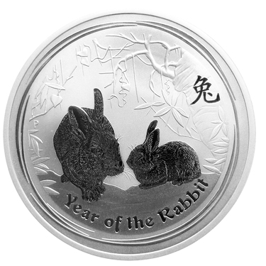 Silbermünze Lunar II Hase 2011 - 2 Unzen 999 Feinsilber