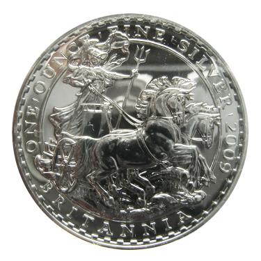 Englische Britannia Silbermünze 2009 - 1 Unze