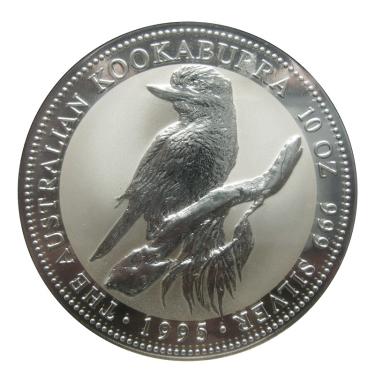 Silbermünze Kookaburra 1995 - 10 Unzen 999 Feinsilber