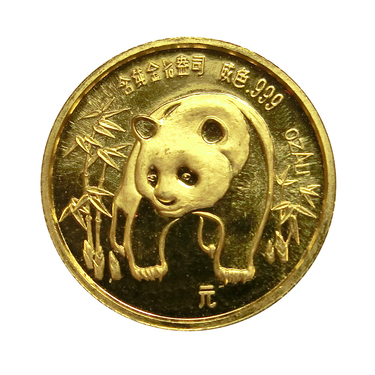 China Panda Goldmünze 1986 - 1/2 Unze in Original-Folie