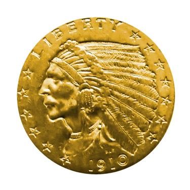 USA Indianer Goldmnze - 2 1/2 Dollars - 3,76 Gramm Feingold