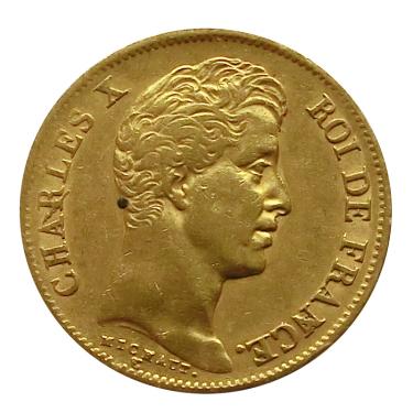 Frankreich Charles X Goldmnze - 40 Francs