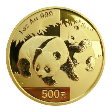 China Panda Goldmünze 2008 - 1 Unze in Original-Folie