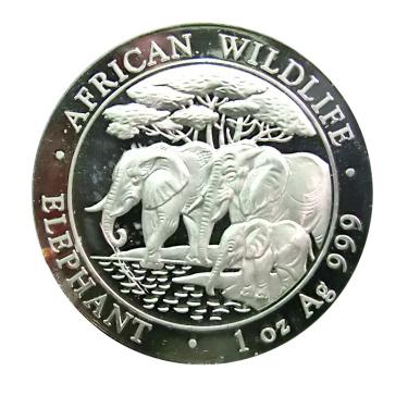 Silbermünze Somalia Elefant 2013 - 1 Unze 999 Feinsilber