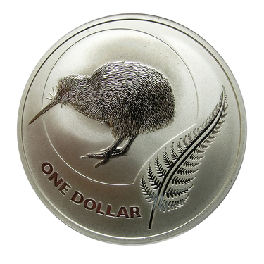 Silbermünze Neuseeland Kiwi 2010 - 1 Unze mit Blister