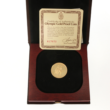 Canada Goldmünze Montreal Olympia 1976 mit Etui und Zertifikat
