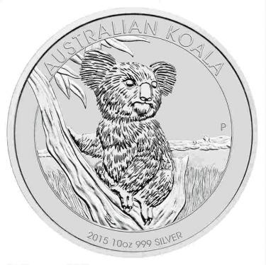 Silbermünze Koala 2015 - 10 Unzen 999 Feinsilber