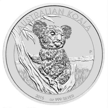 Silbermünze Koala 2015 - 1/2 Unze 999 Feinsilber