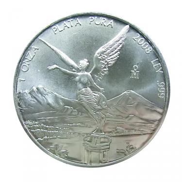 Silbermünze Mexiko Libertad Siegesgöttin 2008 - 1 Unze